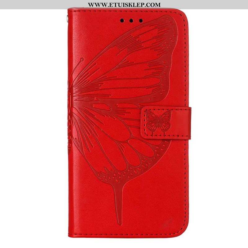 Etui Folio do OnePlus Nord CE 3 Lite 5G Motyl Ze Smyczą